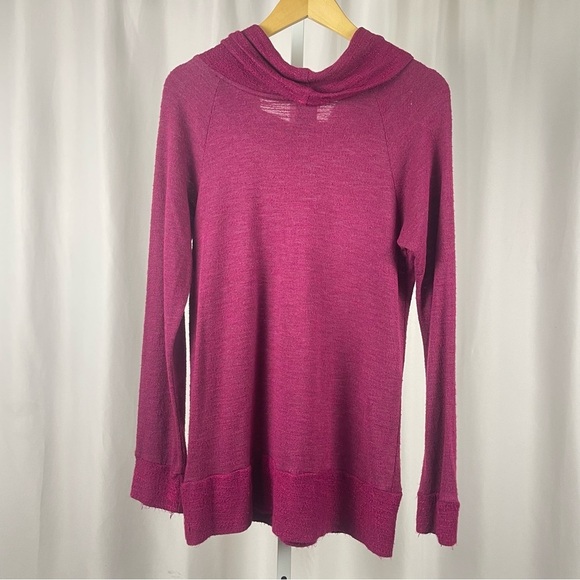 Bobeau XL Magenta Hot Pink Cowl Neck Sweater Relaxed Fit Flowy - Picture 2 of 6